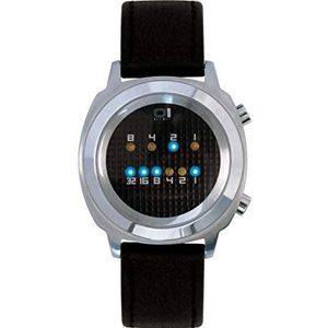 OI The One Digital Zerone Herenhorloge, binair, zwart/zwart, Eén maat, ZE102B1