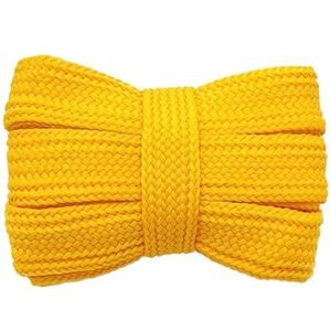 MOVDARL 3 paar 2 cm bredere platte schoenveters, casual sneakers, veters voor schoenen, mode touw schoenveter 100/120/140/160 cm schoenaccessoires 1 paar (goud, 120 cm)