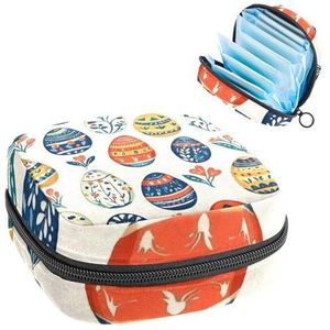 Draagbare maandverband opbergtas, menstruatiecup zakje vrouwelijke menstruatie pads tas voor tienermeisjes, tampons eerste menstruatie kit, paaseieren in volksstijl