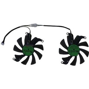T129215SU, Videokaartventilator, Grafische koeler, GPU-kaartkoeling voor ASL GTX1660 Ares, GTX 1660 1660Ti Skynet Double V4, 2 stuks