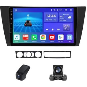 Android 13 Autoradio geldt voor BMW 3-Series E90 E91 E92 E93 2005-2013 9 inch Touchscreen Autoradio met Wireless Carplay Android Auto Navi GPS Bluetooth/RDS Radio+Telecamera Achterkant(NF-1)