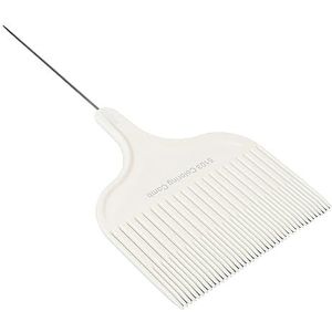Haarverfkam, puntige staart, professionele fijne kam, gemarkeerde tanden, verfkam, compact ergonomisch ontwerp, stalen naald voor haarverven (wit)