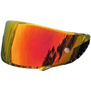 Motorhelm vizier lens, Helmvizier, RF-1200 Gezichtsscherm Vervanging X14 UV Beschermend Krasbestendig Helmvizier for X14 RF-1200 CWR-1 Z7 X-Spirit (Blauw)(Revo Deep Red)