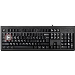 A4 Tech KM-720 (F) Turks FN-multimedia-toetsenbord, waterafstotend, 2,3 cm, licht ontwerp, instelbare hoogte, zwart
