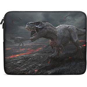 Dinosaurus Uitgestorven Magma Laptop Case Sleeve Bag 12 inch Duurzaam Shockproof Beschermende Computer Draaghoes Aktetas