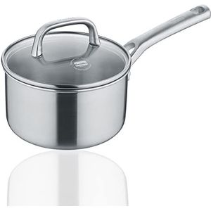 Berndes Pot Tricion Resist 16 cm, steelpan met deksel 1,8 l volume, voor alle warmtebronnen incl. inductie, anti-aanbaklaag