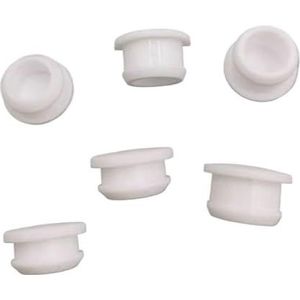 Siliconen Rubberen Afdichtingspluggen - Wit - T-vormige Stopper - Verpakking van 6