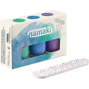 Namaki Nagellakset - Caribisch gebied, Electric Blue, Violet Glitter