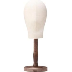 Pruikenhoofd Mannequin Hoofdmodel, Stoffen Hoofd, Staande Pruik Display Houder for Hoeden Hoofdtooi Cap Home(Antique color Medium)