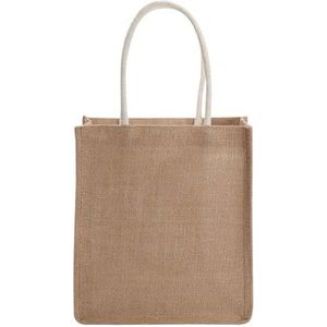 TYNXK Tote Linnen Tassen Jute Tote Tassen Blank, Jute Strand Winkelen Handtas, Vintage Herbruikbare Gift Zakken Met Handvat Voor Boodschappen Ambachten Verjaardagsfeesten Jute Boodschappentas,