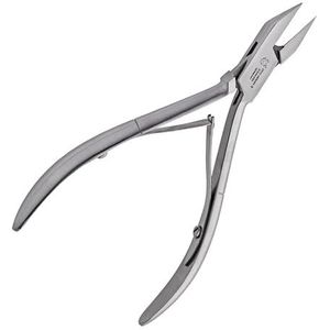 OTTO HERDER nageltang - hoektang spits 13 cm van roestvrij staal tegen ingegroeide teennagels - voetverzorging nagelknipper voor werken in de nagelplooi - met vastgeschroefde dubbele lederen