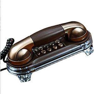 Telefoon Retro Wandmontage Mobiele Telefoon Creatieve Europese Antieke Retro Thuis Wandmontage Kabel Vaste vaste lijn, Rood Koper