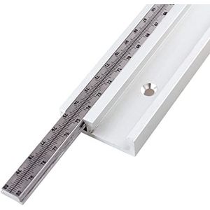 Verstekgeleider - Aluminiumlegering - T-groef - 45 mm - Beweegbare/vaste schaal - Voor Tafelzaag Houtbewerking