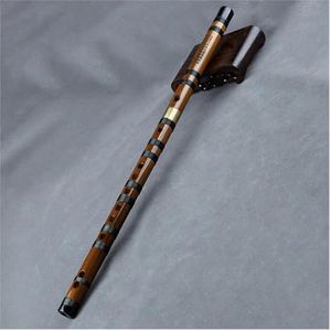 Bamboe Dwarsfluit Geschikt Voor Beginners Driedelige fluit Black Line Traditioneel handgemaakt 10-gaats bamboefluitinstrument (Color : D)
