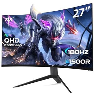 KTC H27S17 - Gaming Monitor - 27 inch - QHD 2560 x 1440p - 180 Hz - 1ms VA - 1500R