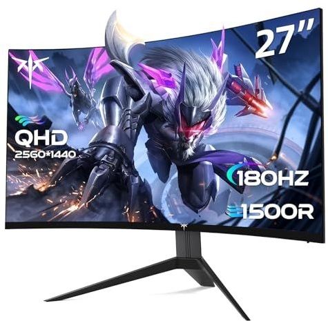 KTC H27S17 - Gaming Monitor - 27 inch - QHD 2560 x 1440p - 180 Hz - 1ms VA - 1500R
