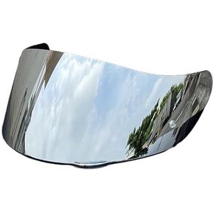 Motorhelm vizier lens, Helmvizier, K1 gezichtsscherm vizierbasis for AGV K1 K1S K3SV K5 K5S Helm vizier windscherm (basis, één maat)(Silver-day Use Only,One Size)