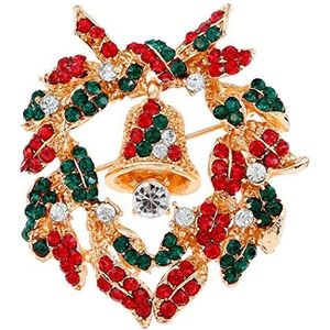 Zoylink Kerstkrans broche strass corsage broche voor vrouwen