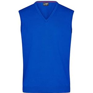 James & Nicholson Heren V-pullunder - klassiek gesneden trui van hoogwaardig katoen, royal, XXL