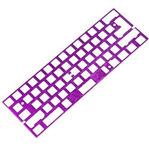 CNC Aluminium Borstel Afwerking Geanodiseerde Positionering Board Plaat Voor GH60 60% Toetsenbord DIY Ondersteuning ISO ANSI WKL (Paars Voeg Volledige Stabilisatoren toe)