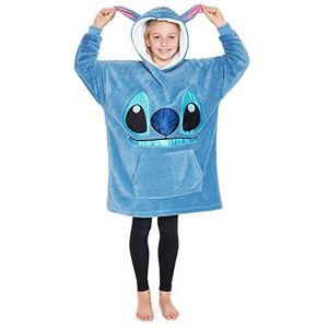 Disney Stitch Girls Oversized Hoodies - Hoodiedeken One Size Kinderen en tieners - Stitch Gifts (Blauw)