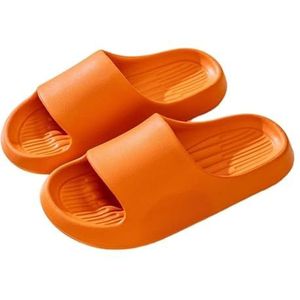 EKsma Huis Schoenen, Vrouwen Mannen Unisex Massage Douche Badkamer Slipper Voor Volwassen Koppels Indoor Outdoor, Oranje, 40 EU