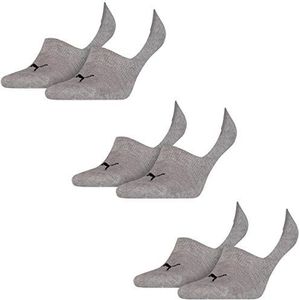 PUMA 6 paar sokken Footie Sportsokken Invisible Gr. 35-46 Unisex, 758, Middle Grey Mélange, 39-42 EU