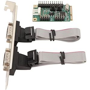 Mini PCIE-uitbreidingskaart, Asynchrone Seriële Poorten Programmeerbare Communicatie Baudrate IrDA Infraroodcommunicatie Mini PCIE-adapterkaart voor Pc