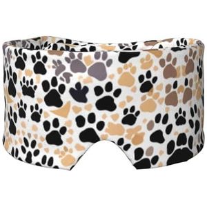 Leuke hond poot prints print slaap oog oor masker zachte en comfortabele oogblinder blinddoek schaduw voor mannen vrouwen