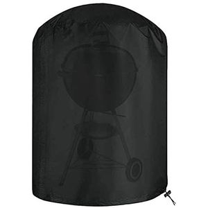 Ronde Barbecue Grill Cover, Oxford Doek Waterdicht Stofdicht Anti-UV BBQ Grill Protector,voor Ronde Barbecue Grill (Color : Black, Size : 120x90cm)