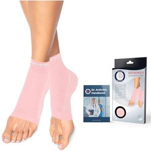 Dr. Arthritis Medische koper enkelbrace - uniseks - enkel/voet compressie sleeve - ondersteunt achillespees, uniseks enkelsokken met gids - (Roze, S)