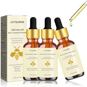 3 stuks bijengift serum, bijengift crème tegen rimpels gezicht, gezichtsserum, anti-rimpel en aging concentrate, instant gezichtsversteviging