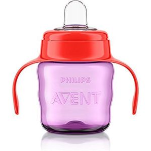 Philips Avent Easy Sip Spout Cup with Handle, 200 ml, Pink/Purple - SCF551/13