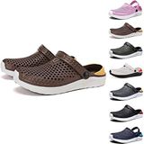 Tuin Klompen Schoenen, Orthopedische Tuin Klompen Schoenen Vrouwen Mannen met Boog Ondersteuning Unisex Zomer Ademend Mesh Slippers Casual Lichtgewicht Douche Sandalen (43, bruin)