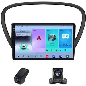 Autoradio 2 Din met Carplay Android Auto Wireless,geldt voor Peugeot 607 2004-2010 9inch touchscreen Bluetooth Stereo Auto FM-radio RDS Radio/USB/AM/FM/Wifi achteruitrijcamera(NF-2)