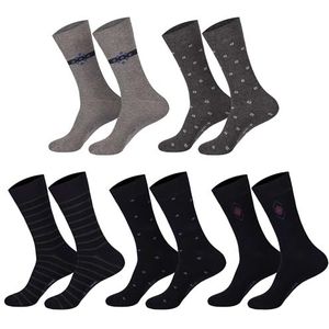 Katoen I herensokken (10 paar) I jongenssokken I vrijetijdssokken I kostuumsokken I sokken I gekamd katoen I gekleurd I 39-42, 43-46 I kleurrijke sokken met patroon, meerkleurig-12, 43-46