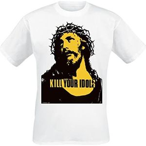 Kill Your Idols T-shirt wit XL 100% katoen Fan merch, Festival, Fun merch, Rock wear