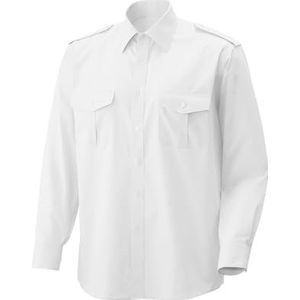 EXNER Pilotenhemd, lange mouwen, met schouderklep, in 4 kleuren, wit, 41-42