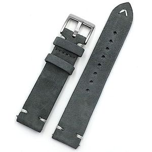 INEOUT Suede lederen horloge band18mm 20mm 22mm 24mm Quick Release Riem Vervanging Vintage Horlogeband Compatibel met Mannen Vrouwen Bruin (Color : Gray, Size : 18mm)