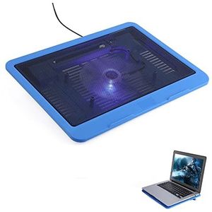 Queen.Y Laptop Cooler Cooling Pad Base Grote Fan Usb Stand Voor 14 Inch Of Onderstaande Notebook Blauw