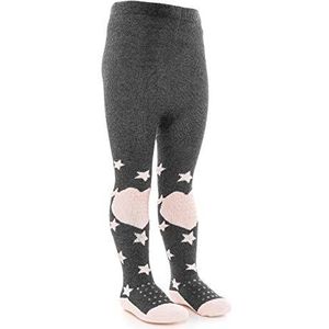 LaLoona Baby Maillot met ABS Zool - Kinder Anti-slip Zolen en Knieën - Elastische Baby Kruip Maillot met Antislip Noppen - Roze Sterren 74/80 (6-12 Maanden)