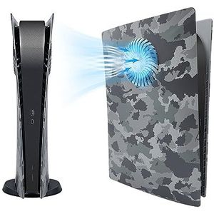 Mcbazel PS5 faceplate with Cooling Air Slot Replacement Plate for PS5 Console digital Edition Dustproof Scratch PS5 Plates - Camouflage(Niet voor PS5 Slim)