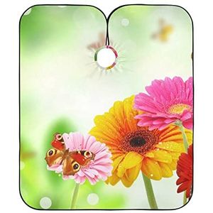 Kapper Kapsel Cape Gekleurde Bloemen Met Exotische Vlinders Kappers Salon Cape Professionele Haar Snijden Schort Verstelbare Kapper Schort Cape Voor Salon Kapper Mannen