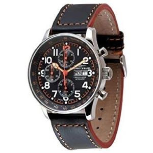 Zeno-Horloge Mens Horloge - X-Large Pilot Chronograaf Dag-Datum speciaal - P557TVDD-a15