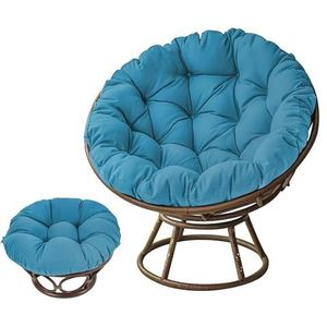 Tuinstoelkussens Papasan Schommelstoel Zitkussens, Ronde Papasan Fauteuils, Kussens For Fauteuils Pads Fauteuils Hangende Stoelkussens Papasan Stoelkussens Stoelkussens(Color:Blue,Size:70x70cm)