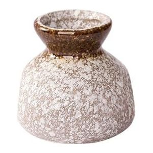 keramische tandenstokers, Retro Ceramic Cotton Swab Box Portable Creative Hydroponic Plant Jar Ornaments Storage Ornaments(Gray)