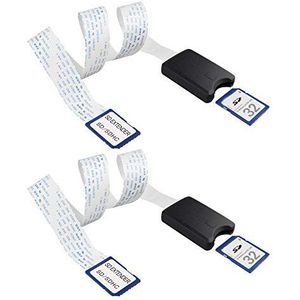 Jopto 2 Stks 18.9 ""48 CM Sd kaart Flexibele Extension Kabel SD naar SD Kabel SD Geheugenkaart Adapter Convertor Extender Kabel
