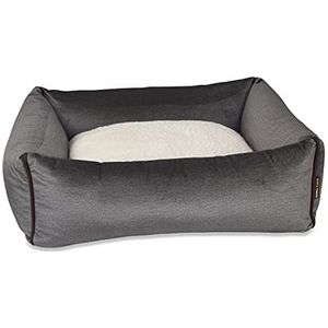 KONA CAVE® Luxe Bed voor Honden en Katten - Verfijnde Mooie Stoffen - Hoge Kwaliteit - Decoratieve Vegan Lederen Afwerking – Hypoallergeen