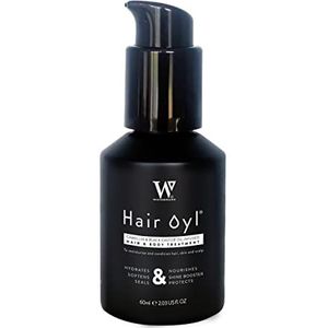 Watermans Haarolie 60 ml - Camellia & zwarte castor doordrenkte haar- en lichaamsoliebehandeling. Natuurlijke Haarolie voor droog beschadigd haar, Olie voor kroeshaar en Krullend haar