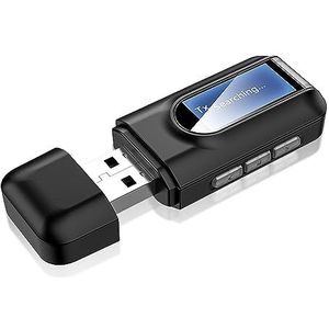 Nizirioo Bluetooth-adapter, audio 5.0: 2-in-1 draadloze bluetooth-zender met 3,5 mm aansluiting, USB Bluetooth zender voor auto, tv, pc, muziek, headset, luidspreker, plug en play